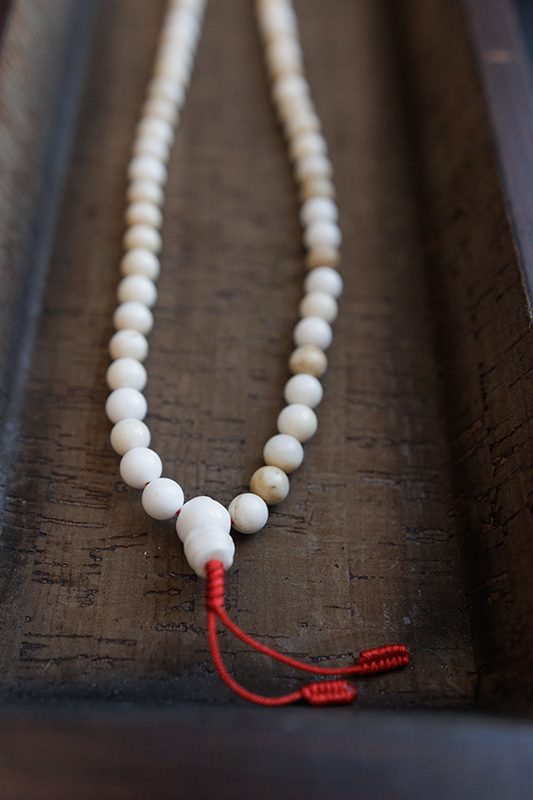 Antique Turquoise & Conch Shell Japa Mala - Image 7