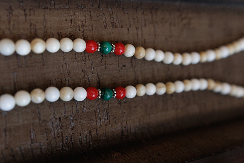 Antique Turquoise & Conch Shell Japa Mala - Image 6