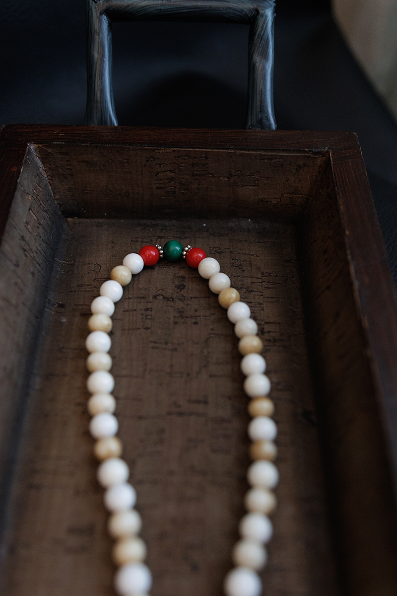 Antique Turquoise & Conch Shell Japa Mala - Image 5