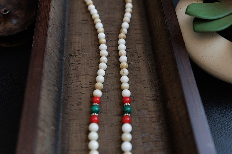 Antique Turquoise & Conch Shell Japa Mala - Image 4