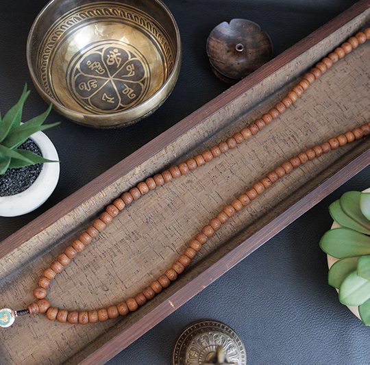 Antique Nepali Bodhi Seed Buddha Eyes Japa Mala