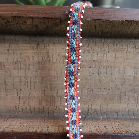 Beaded Woven Inca Pattern Blue – Peru