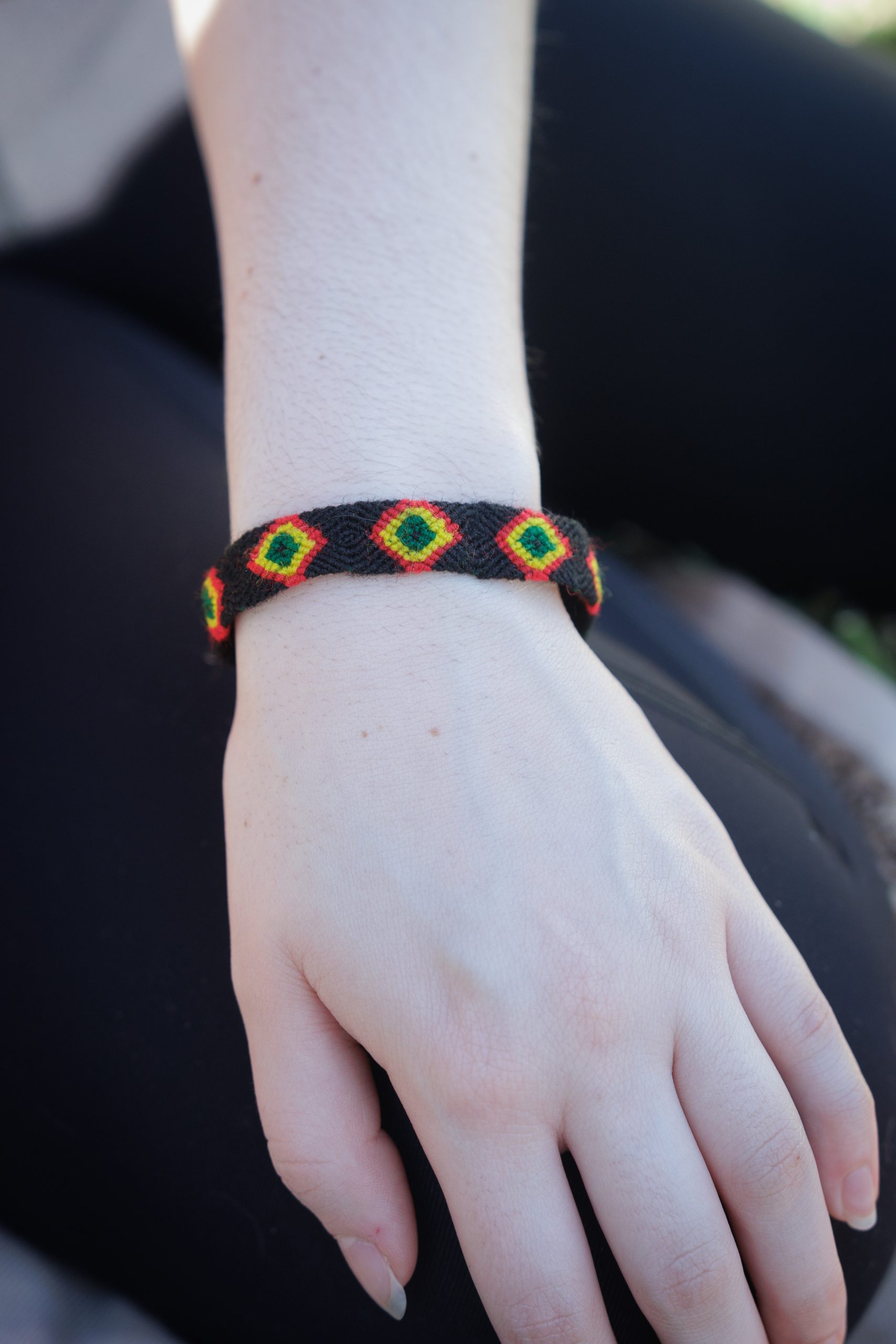 Inca Pattern Woven Bracelet - Peru - Image 4